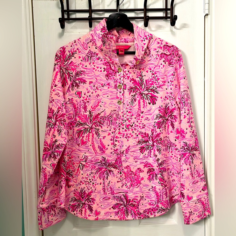 Lilly Pulitzer UPF 50 Captain Round Hem Popover
Pink Blossom Wild About You sz M